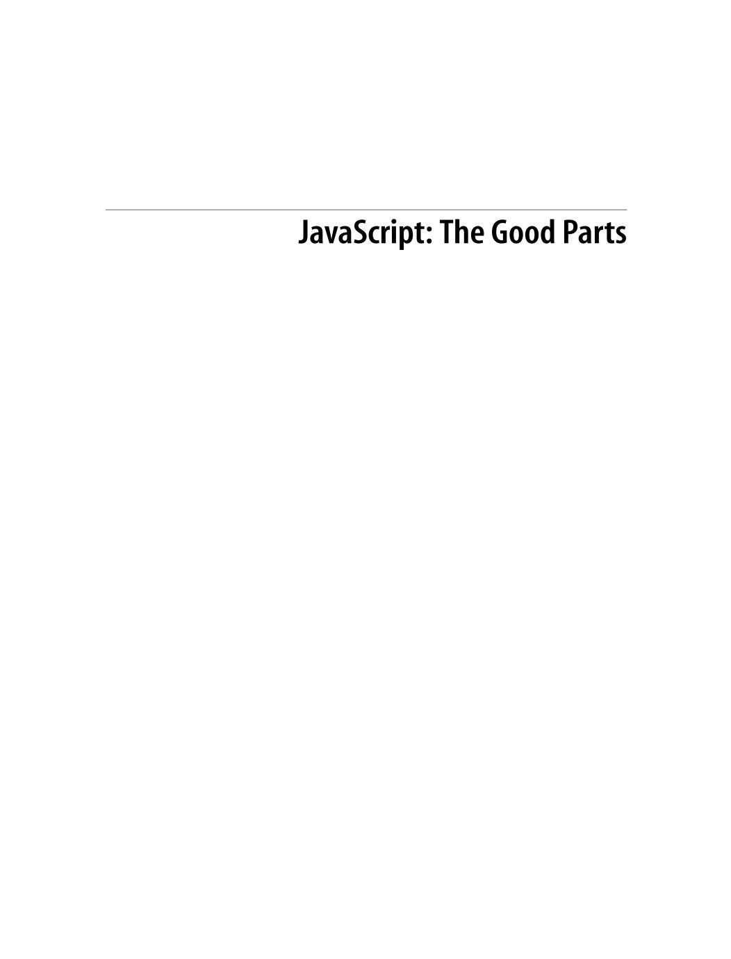 JavaScript The Good Parts - Hanoi Book