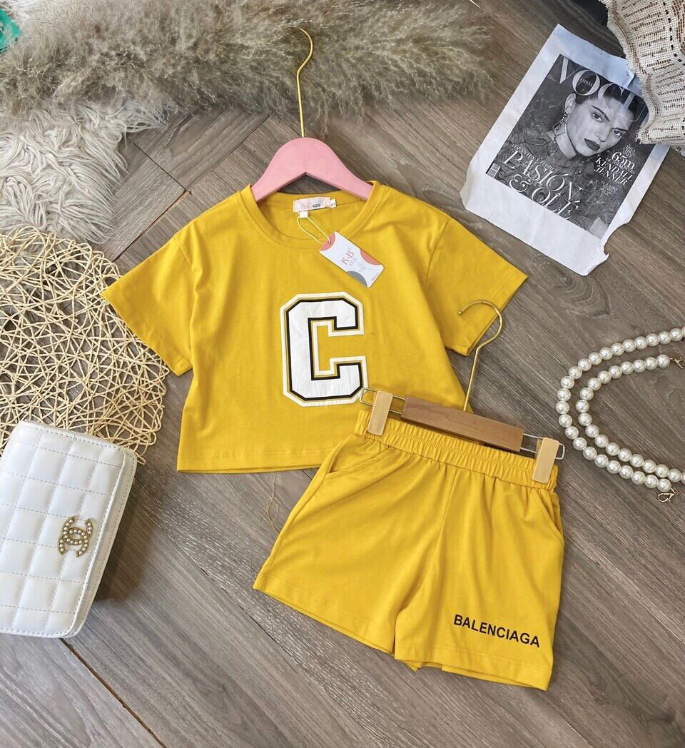 Bộ crop chữ C bé gái {12-43kg}
