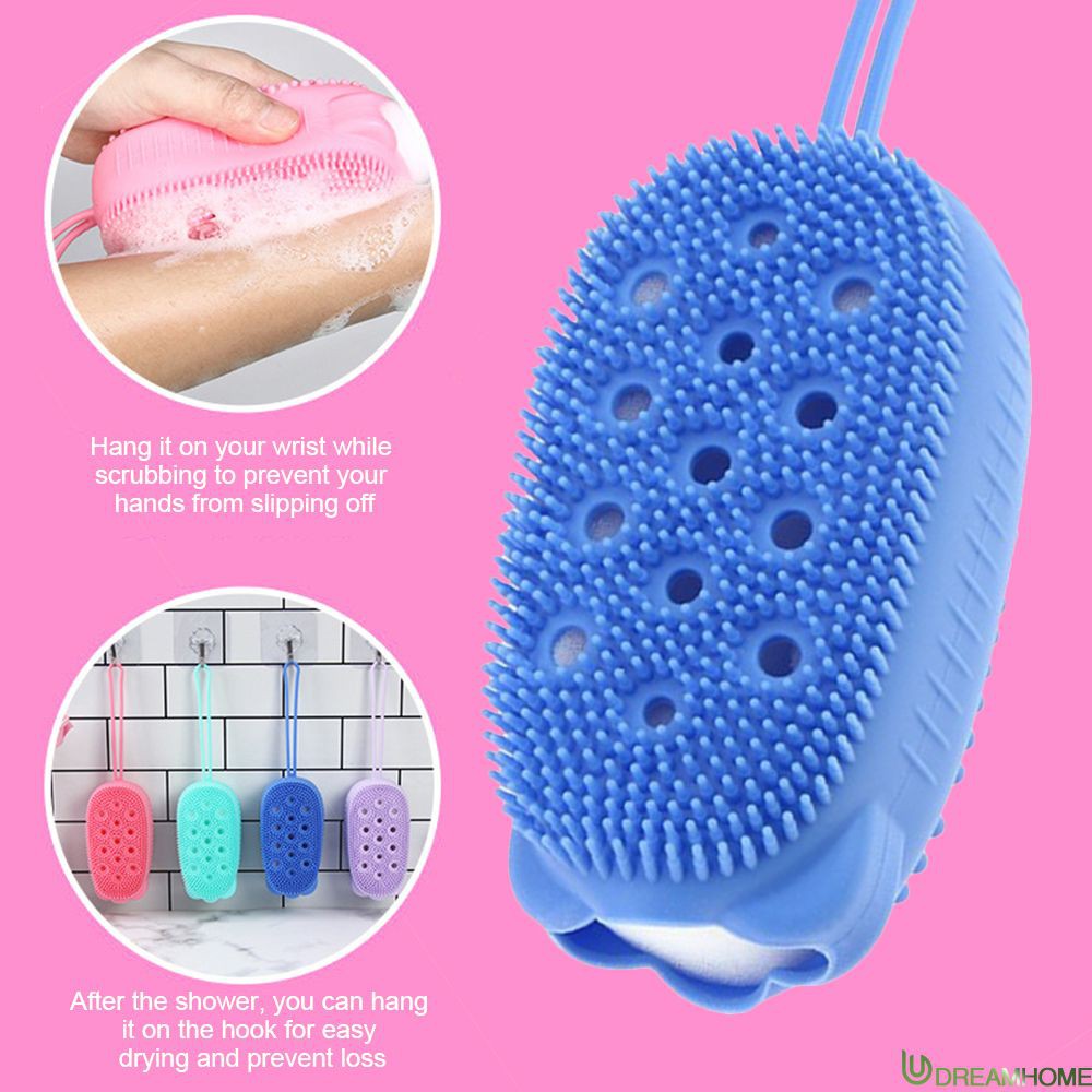 Bàn chải tắm hình gấu 2 mặt Silicone