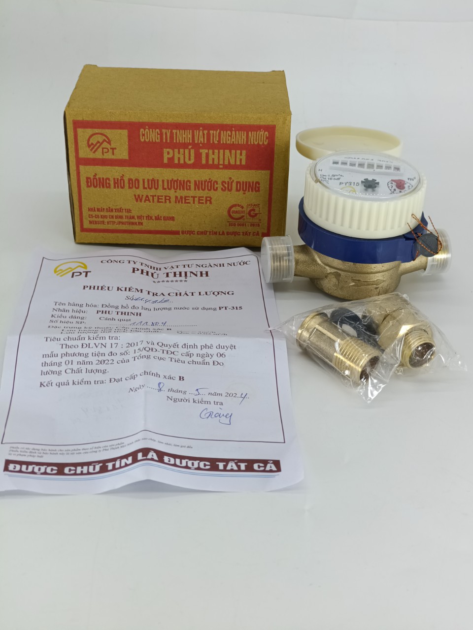 đồng hồ đồng đo lưu lượng nước Phú Thịnh