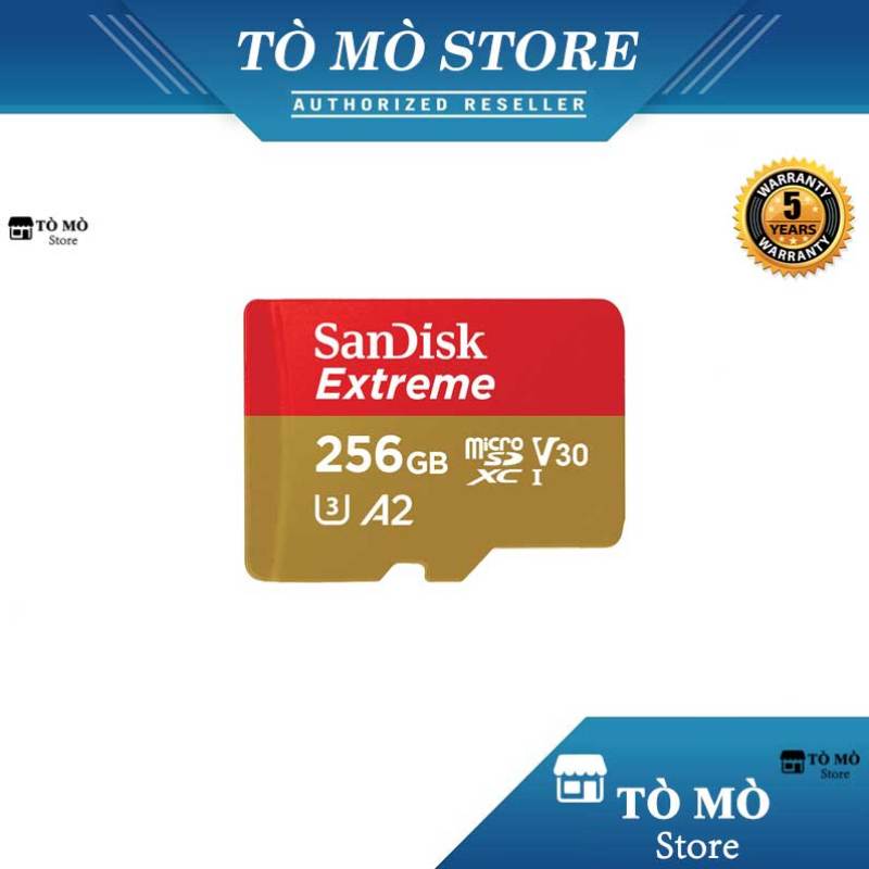 [HCM]Thẻ nhớ MicroSDXC SanDisk Extreme 256GB A2 ~ 160MB/s - Bảo hành 5 năm