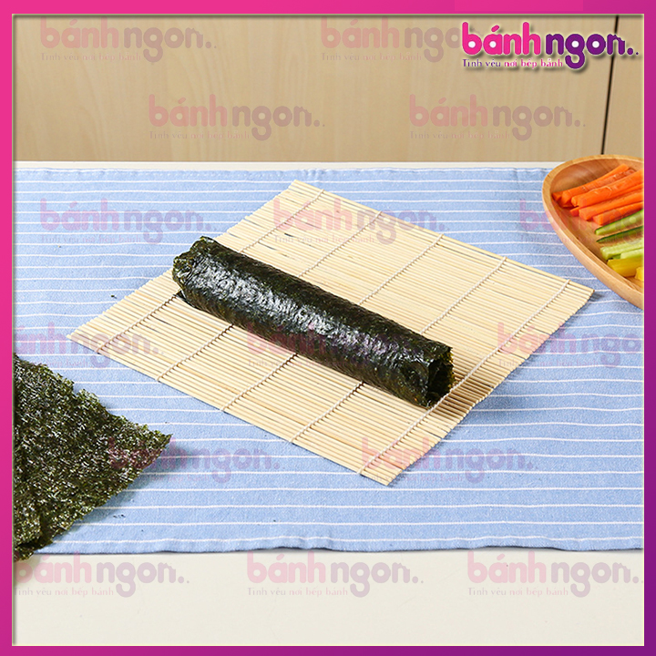 Mành Tre Cuộn Cơm Rong Biển Kimbap, Cuốn Sushi (Mầu Trắng)