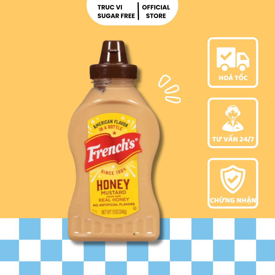 Sốt FRENCH’S Honey Mustard Sauce ( ăn kiêng, eat clean)