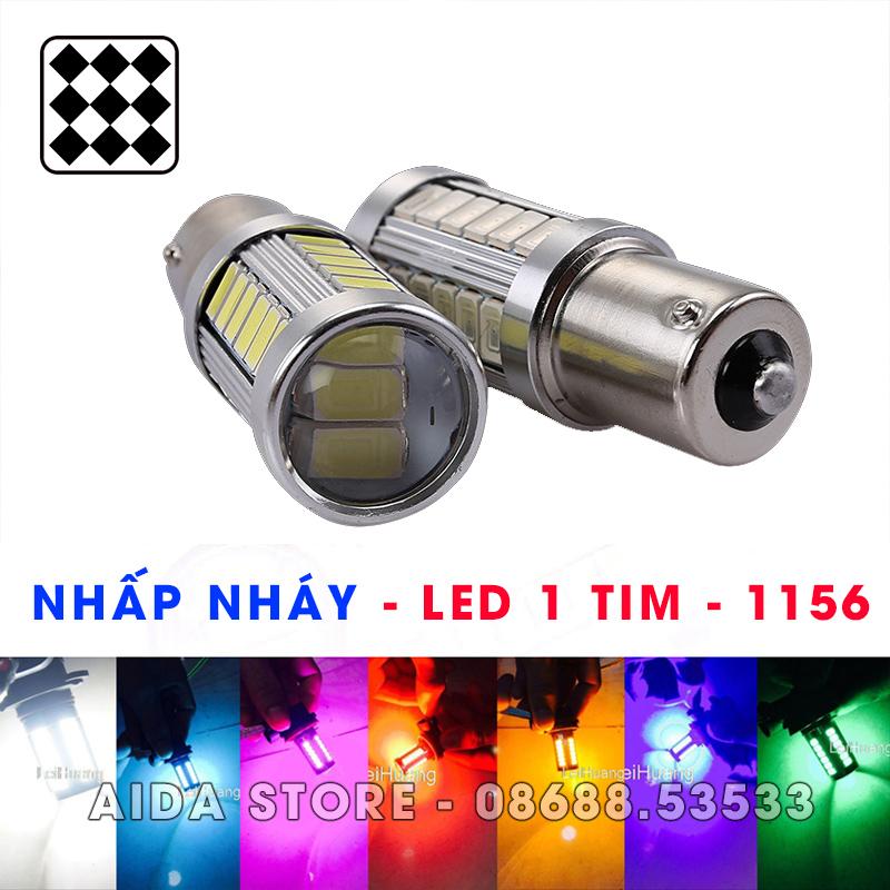 [HCM]Giá 01 bóng - Đèn LED thấu kính 01 tim 18w nhấp nháy f1 1156 BA15S