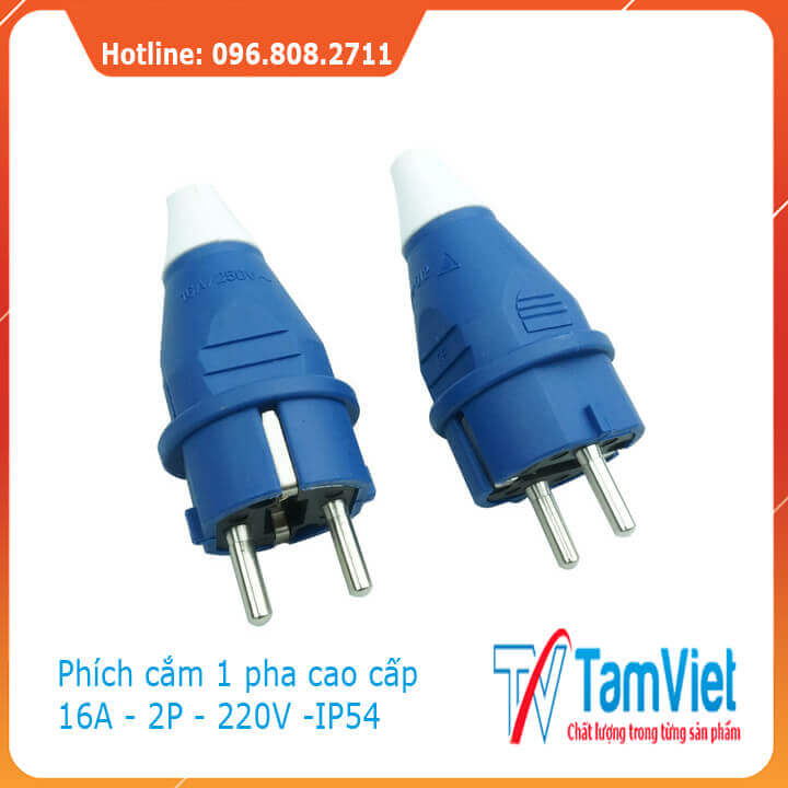 COMBO 5 BỘ Phích cắm điện cao cấp 16A- 2 chấu -220V
