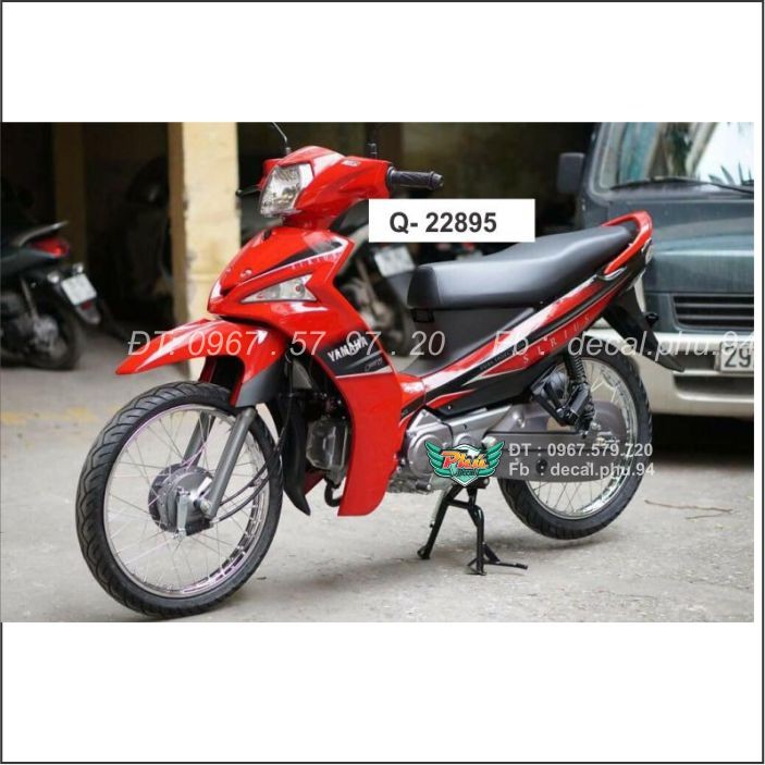 Tem rời Sirius Fi đỏ đen giả zin (X)