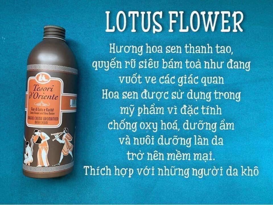 Sữa tắm nước hoa Ý Te.sori D'oriente (hương sen-màu nâu)