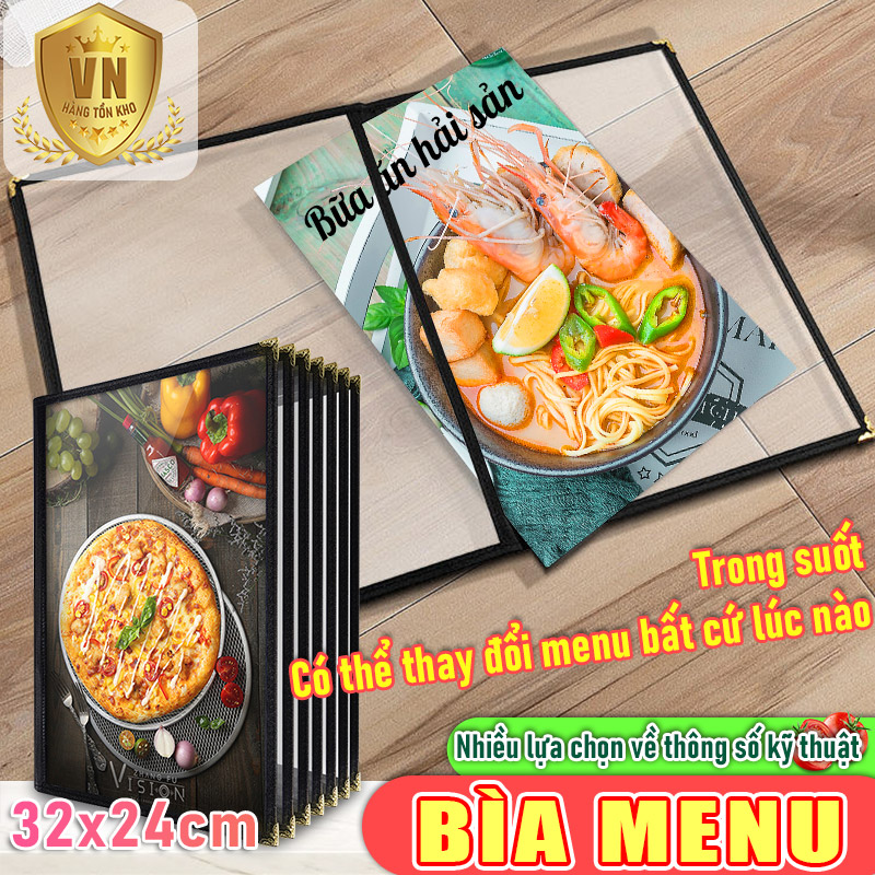 *Chất lượng rất tốt*Bìa menu trang 4/6/8 Kích thước A4 Đa dụng cụ