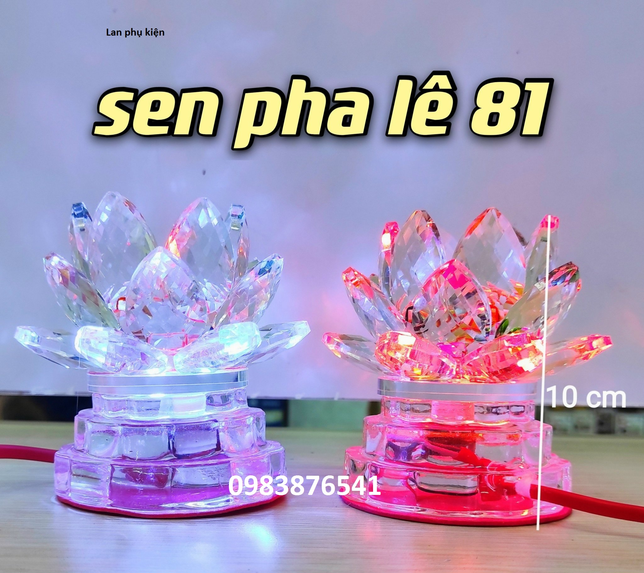 Đèn Hoa Sen Pha Lê (1 Cặp) nhiều mẫu.