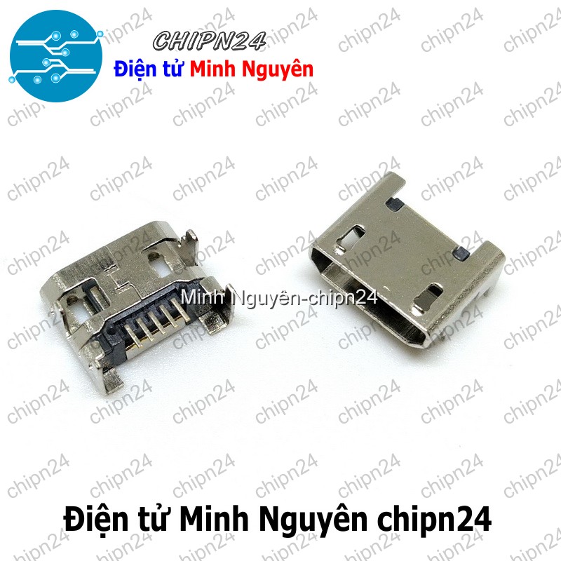 [4 cái] (K148) Đầu Micro USB V3 (Đầu Jack USB Hàn Board) - HH004876