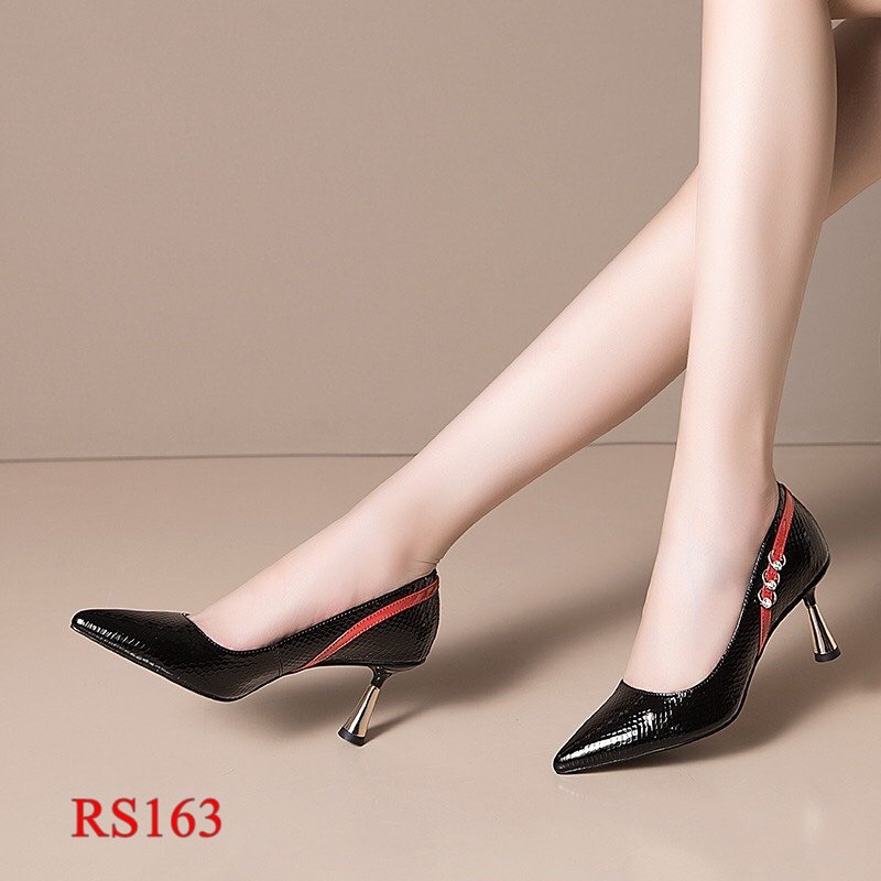 Giày cao gót vân caro RS163