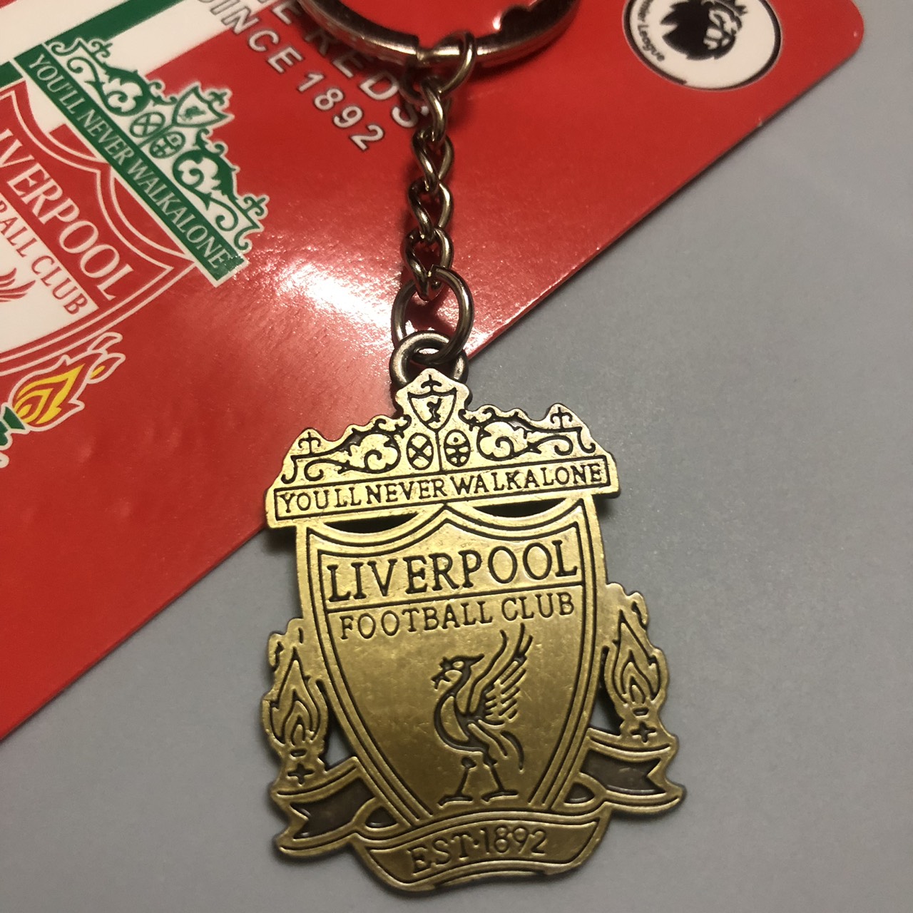 Móc khóa kim loại câu lạc bộ bóng đá MU, Barcelona, Real, Chelsea, Liverpool...