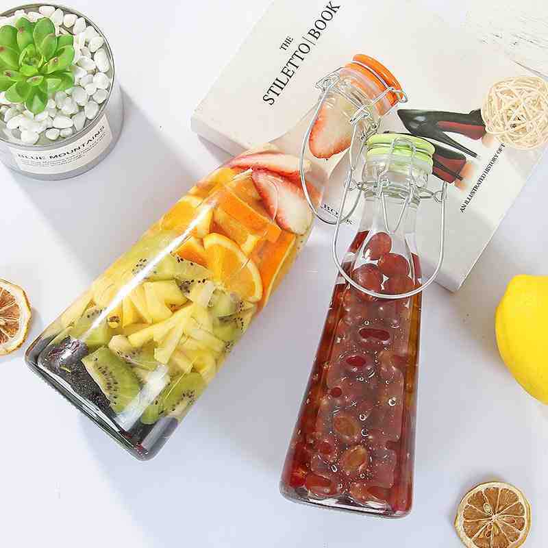 CHAI THUỶ TINH 500ml 1000ml NẮP SỨ GỌNG SẮT