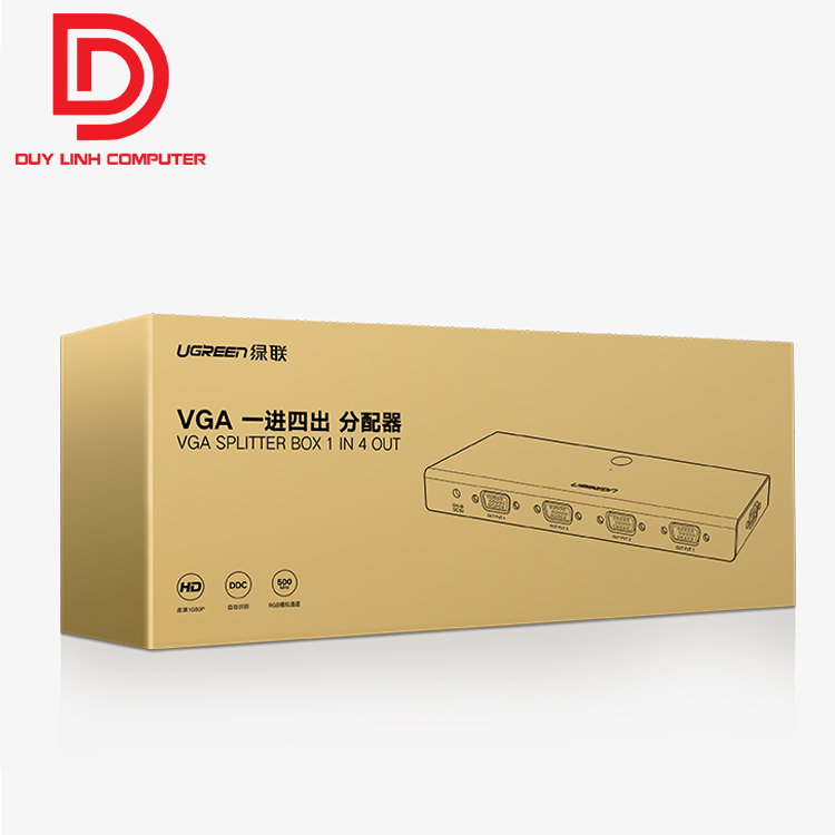 Bộ chia VGA 1 vào 4 ra Ugreen 50292