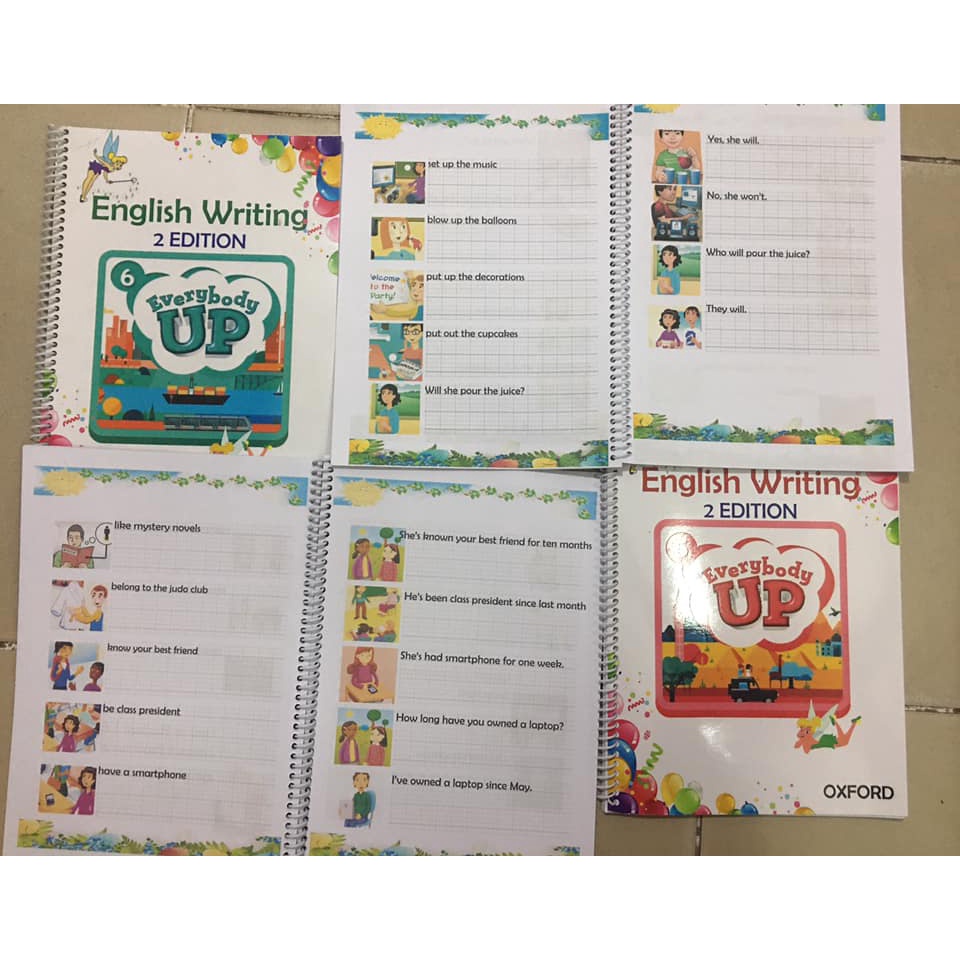 Everybody Up 1,2,3,4,5,Starter + 1995 BOOKS + vở viết