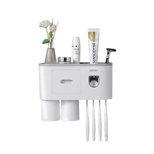 BÁO GIÁ Kệ Để Bàn Chải Và Kem Đánh Răng | Shopee Lazada Sendo Tiki mới nhất 46 Kệ để bàn chải đánh răng và nhả kem đánh răng tự động RAPDECOR bộ 1 cốc bộ 2 cốc bộ 3 cốc bộ 4 cốc