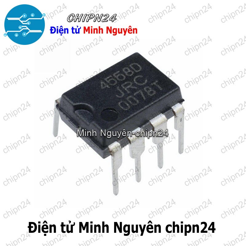 [3 con] (DIP) IC JRC4558 DIP-8 (JRC4558D 4558) - HH000422
