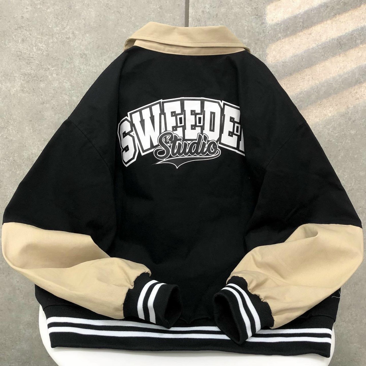 Áo Khóa Dù Cổ Sơ Mi Độc Đáo,in Phối Chữ SWEEDER STUDIO Cá Tính.Tp