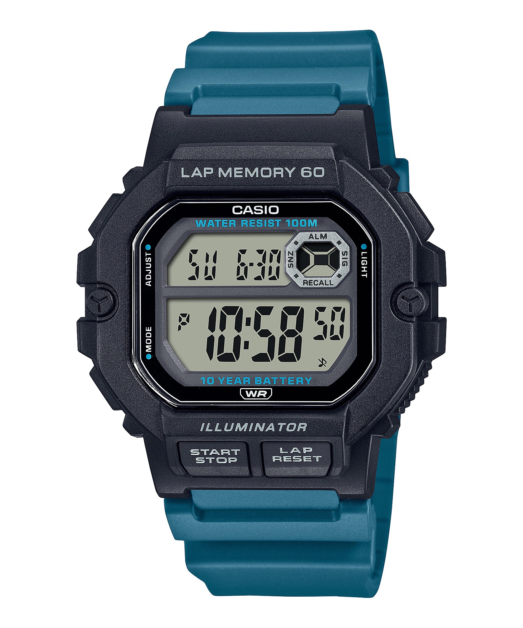 Đồng hồ nam dây nhựa casio standard ws-1400h-3avdf chính hãng - ws-1400h-3a pin 10 năm