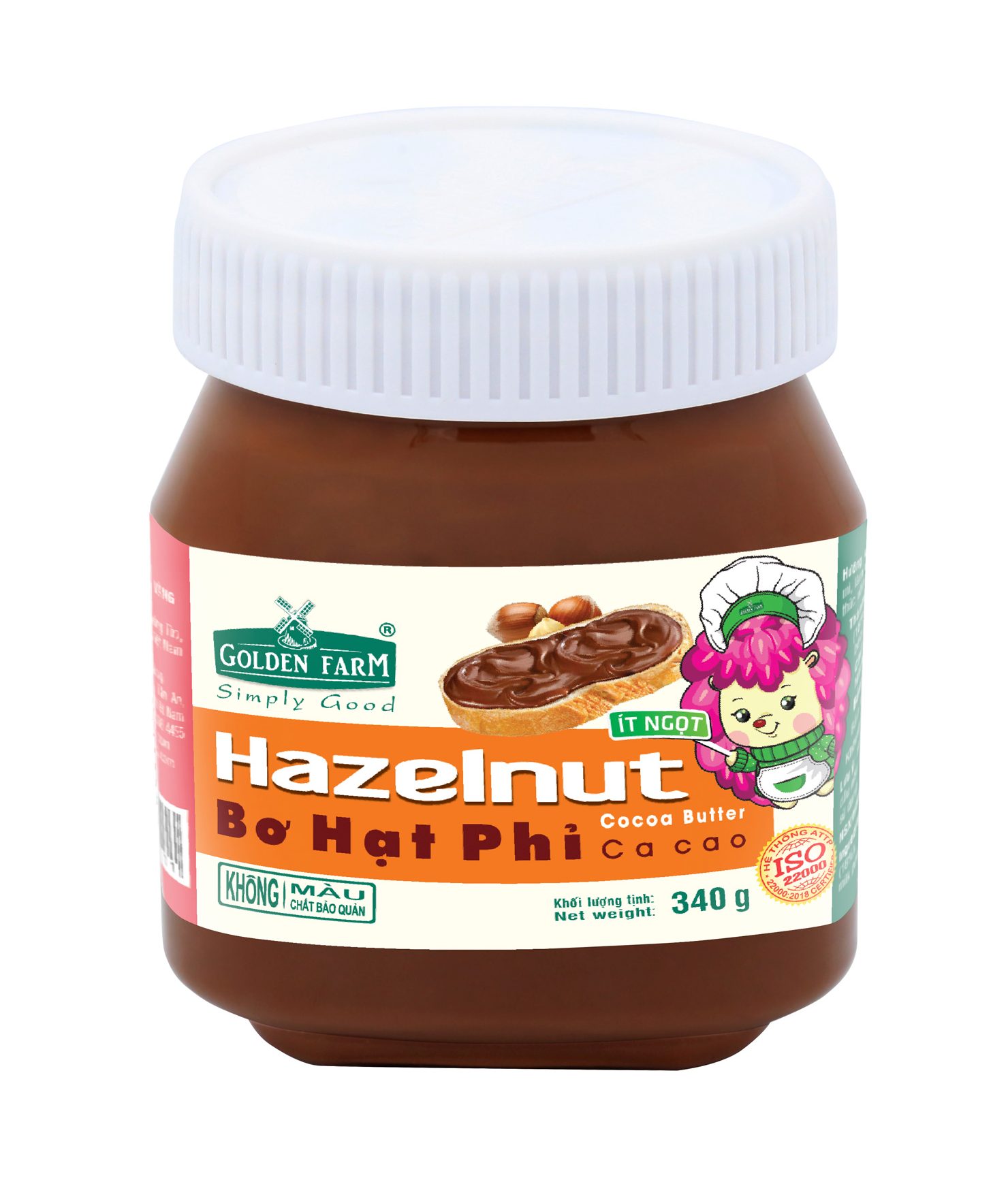 [SẢN PHẨM MỚI] Bơ Hạt Phỉ Cacao 340g Golden Farm, Peanut Butter