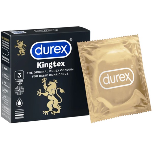 Hỏa tốc - bao cao su durex kingtex - hộp 3 bao