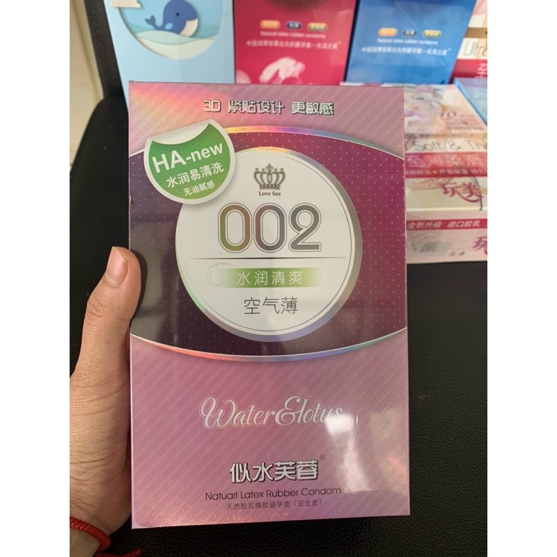 Bao cao su 002 hộp 100 cái hàng nội địa trung