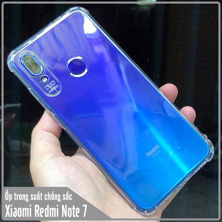 Ốp lưng cho Xiaomi Redmi Note 7, trong suốt chống sốc 6D