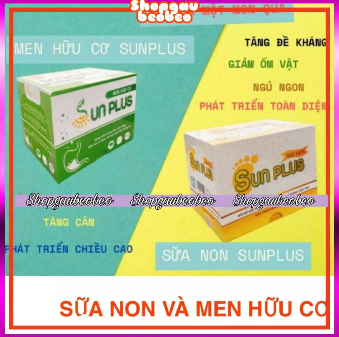 Men hữu cơ Sunplus + Sữa non Sunplus (men sống hữu cơ Sun plus)