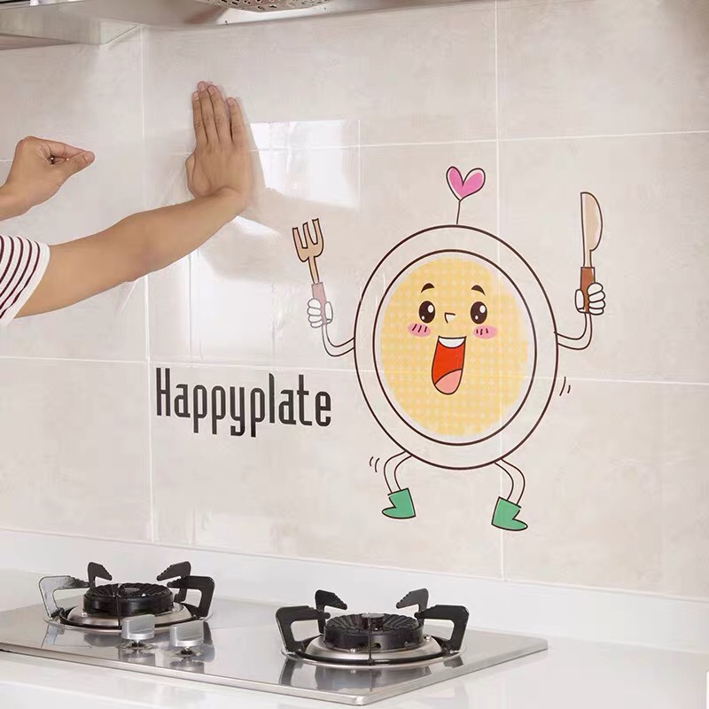 Miếng Decal Dán tường nhà bếp chống dầu mỡ bám tường