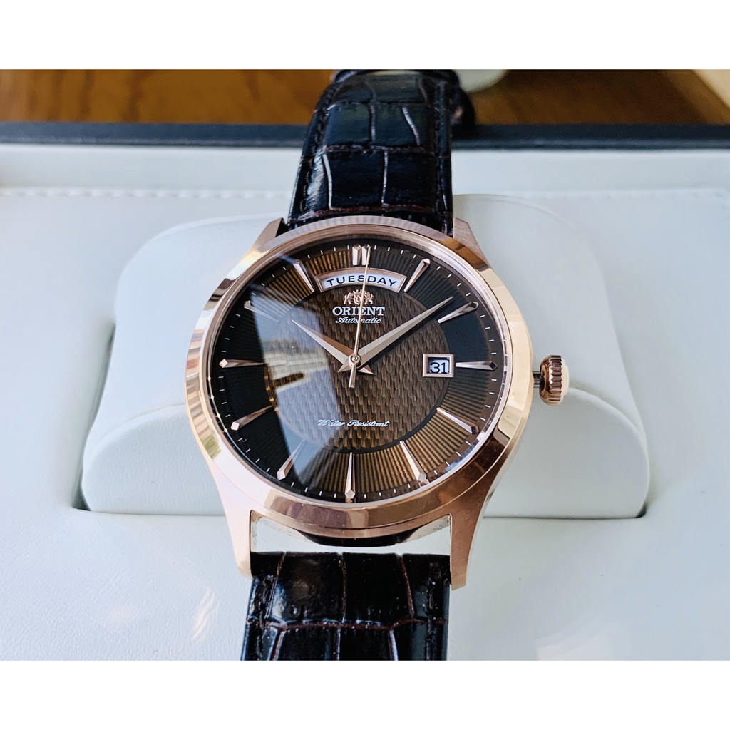 [HCM]Đồng Hồ Nam Orient Automatic FEV0V002TH MÀU CÀ PHÊ CỰC ĐẸP
