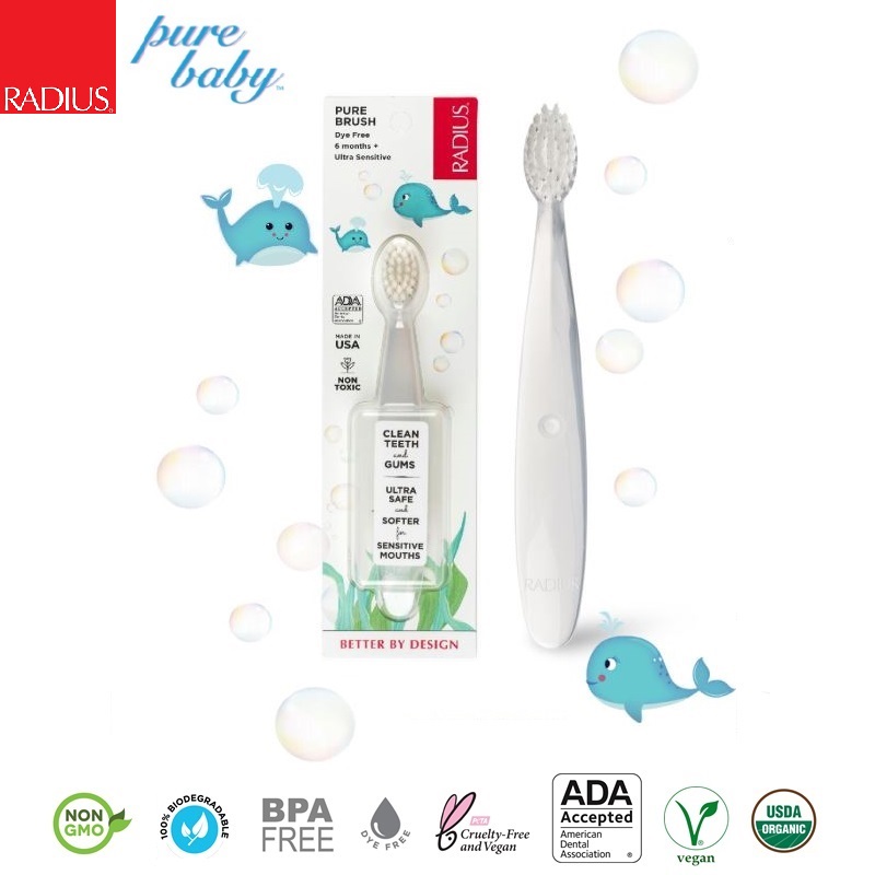 - Bàn Chải đánh răng Siêu Mềm Radius (Pure Brush) - Cho Bé từ 6 tháng tuổi