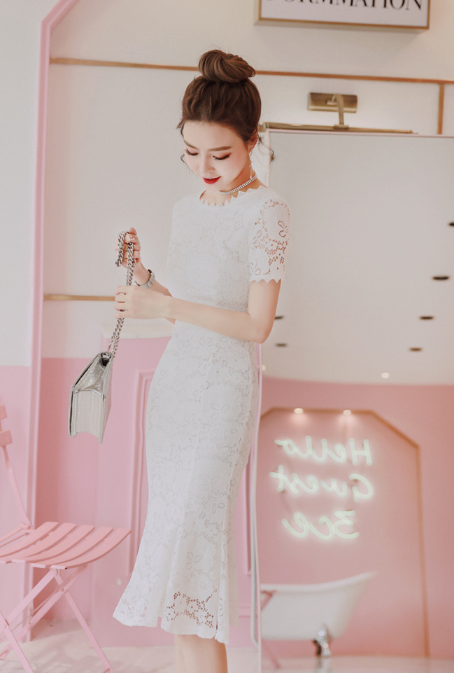 Đầm Body ren đuôi cá [MUA 1 TẶNG 1 SON MAC] Quảng châu cao cấp