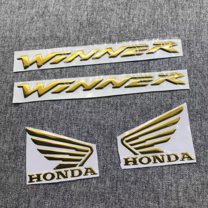 Combo Tem chữ Winner + Logo Cánh Chim Honda.(loại thường)
