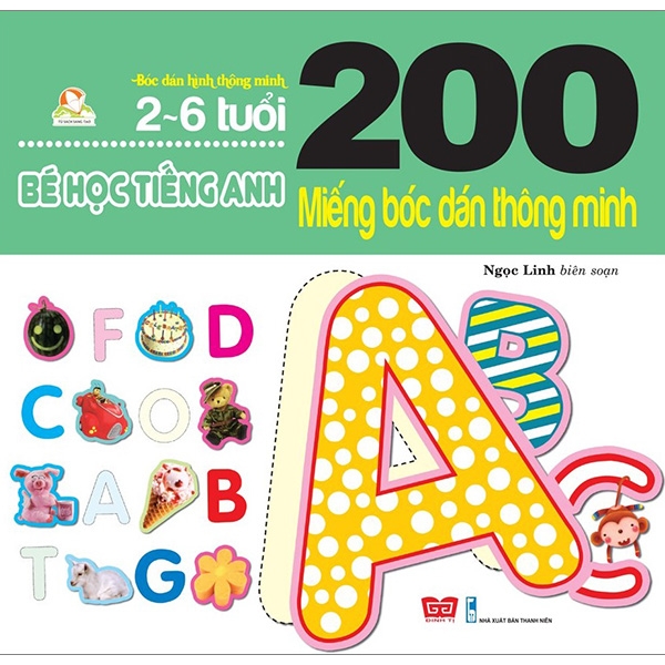 Fahasa - 200 miếng bóc dán thông minh - bé học tiếng anh