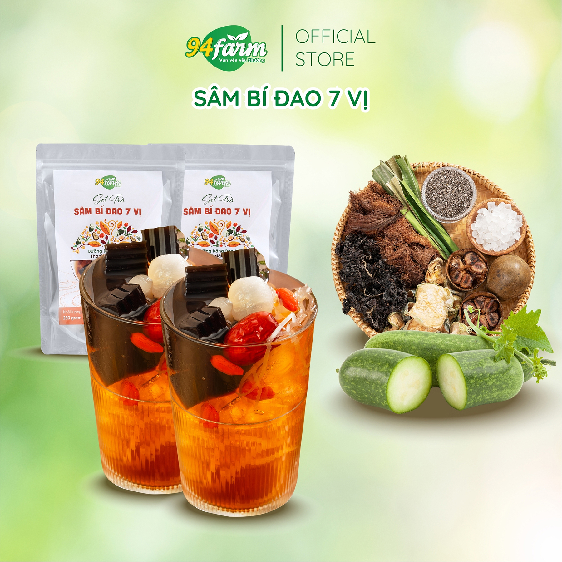 Sâm bí đao Hạt chia Sâm bông cúc Set nấu 4-6 Lít
