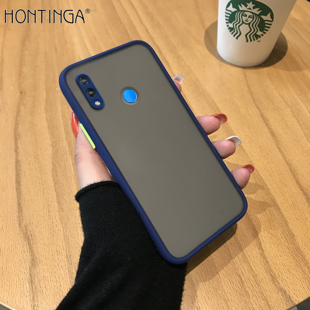 Hontinga Casing Case For Huawei Nova 3i Case Ultra Thin Skin Feeling Frosted Transparent Hard Back Casing Soft Silicone Edge Full Cover Phone Cases Hard Case For Boys Girls Men Women