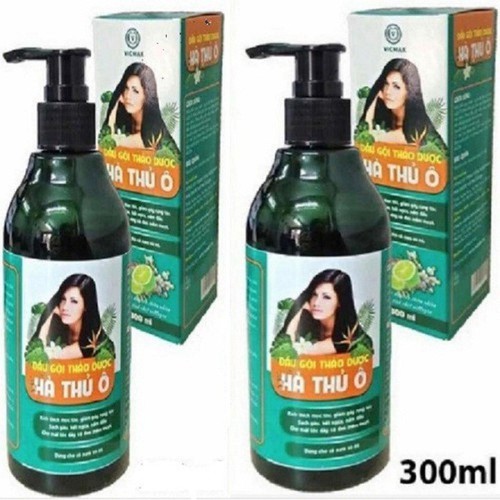Combo 2 chai dầu gội thảo dược hà thủ ô - dầu gội thảo dược hà thủ ô 300ml kích thích mọc tóc, giảm rụng tóc-dầu gội thảo dược hà thủ ô bồ kết sả chanh