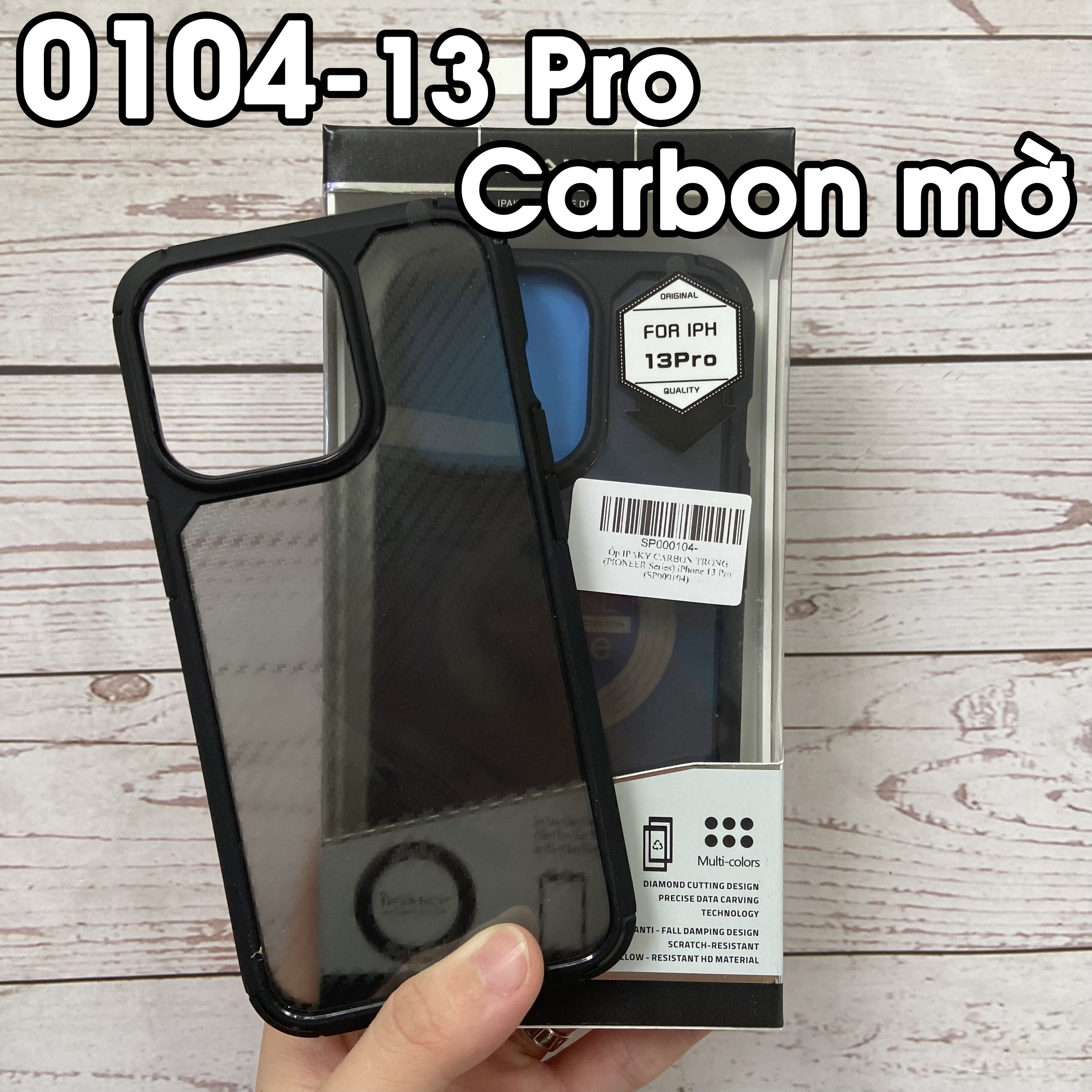 [Hỏa Tốc HCM] Ốp lưng IPAKY iPhone 15/ 14/ 13/ 12/ 11 Series/ XR/ X/ XS/ XS Max/ 7/ 8/ SE 2/ SE 3/ 7 Plus/ 8 Plus - Mặt lưng CARBON TRONG chống bám vân tay