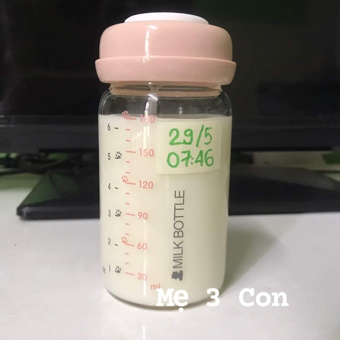 BÌNH TRỮ SỮA THUỶ TINH SNOWBEAR 180ML