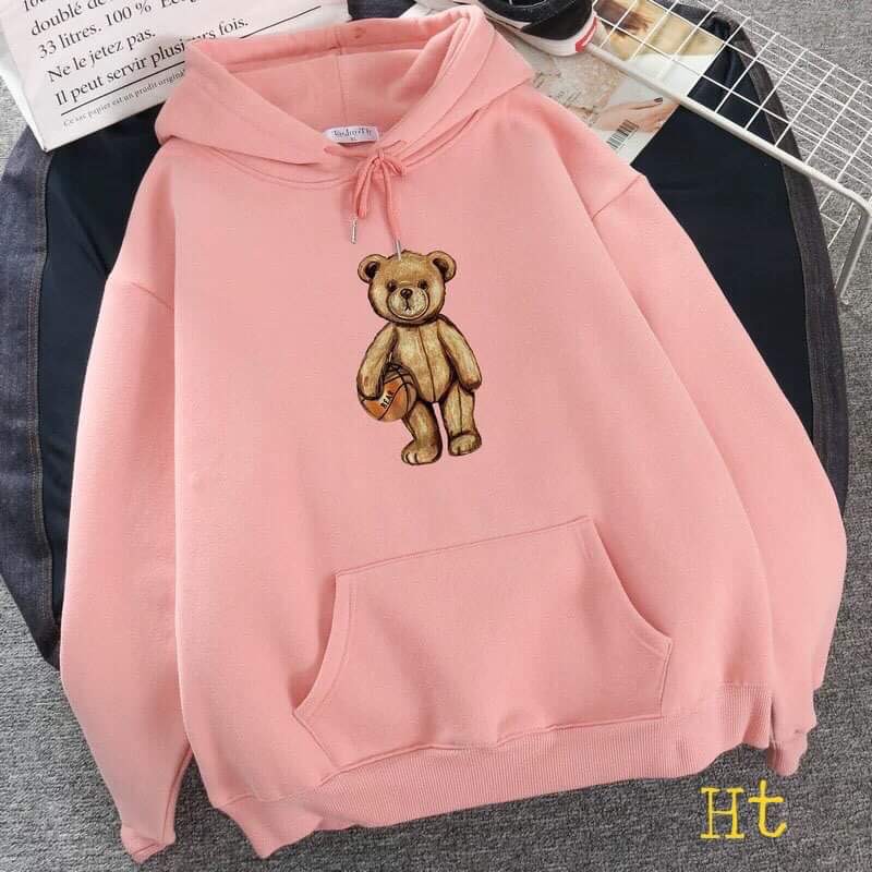 Áo hoodie 5d gấu bóng rổ HTH1120