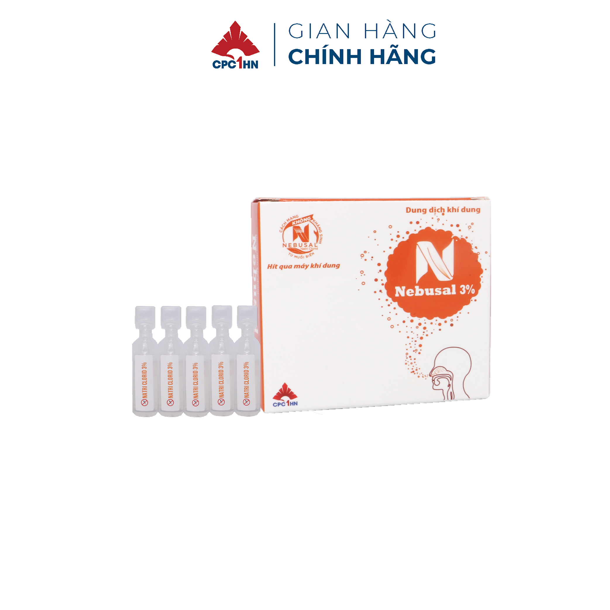 [Chính hãng] Dung dịch khí dung Nebusal 3% vệ sinh đường thở