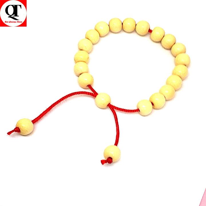 Vòng dâu tằm tự nhiên cho bé mới sinh từ 3 đến 5 tuổi trang sức Bạc QuangThản - QTVDAU1(VÀNG)