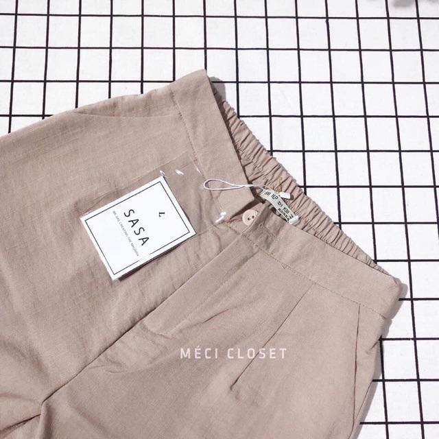 Quần Culottes Đũi Lửng Khoá Thật_mã 606