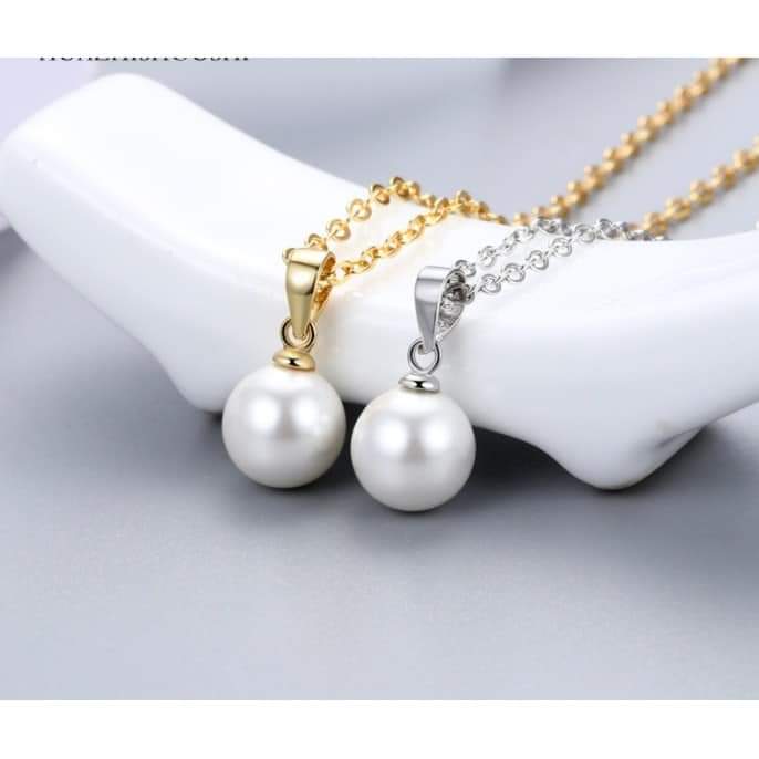 Chốt Mặt Dây Chuyền Đính Hạt Trai Đơn Giản - Ngọc Trai Trường Thịnh