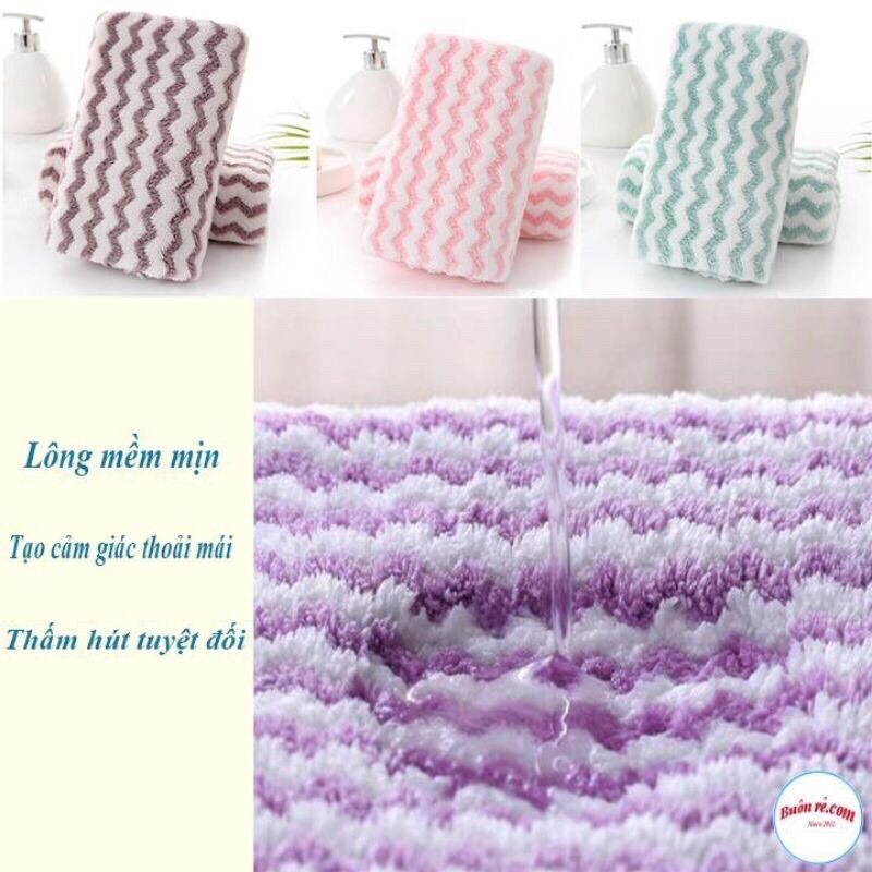 Khăn mặt lông cừu siêu mềm kích thước 30x50cm xuất hàn