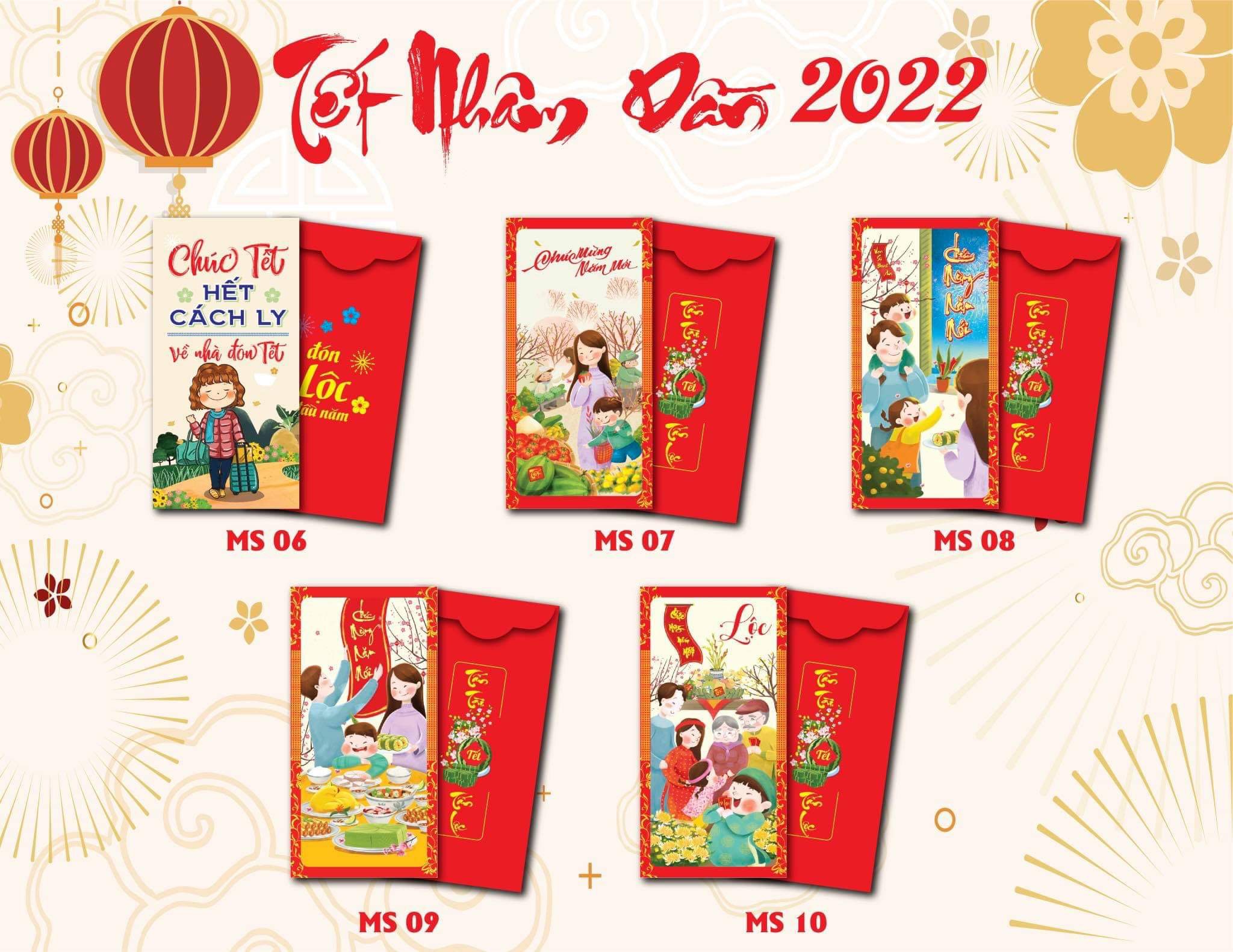 Combo 50 chiếc lì xì mẫu mã mới nhất năm 2023