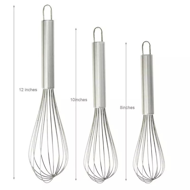 Dụng Cụ Đánh Trứng Inox (3 Cỡ)