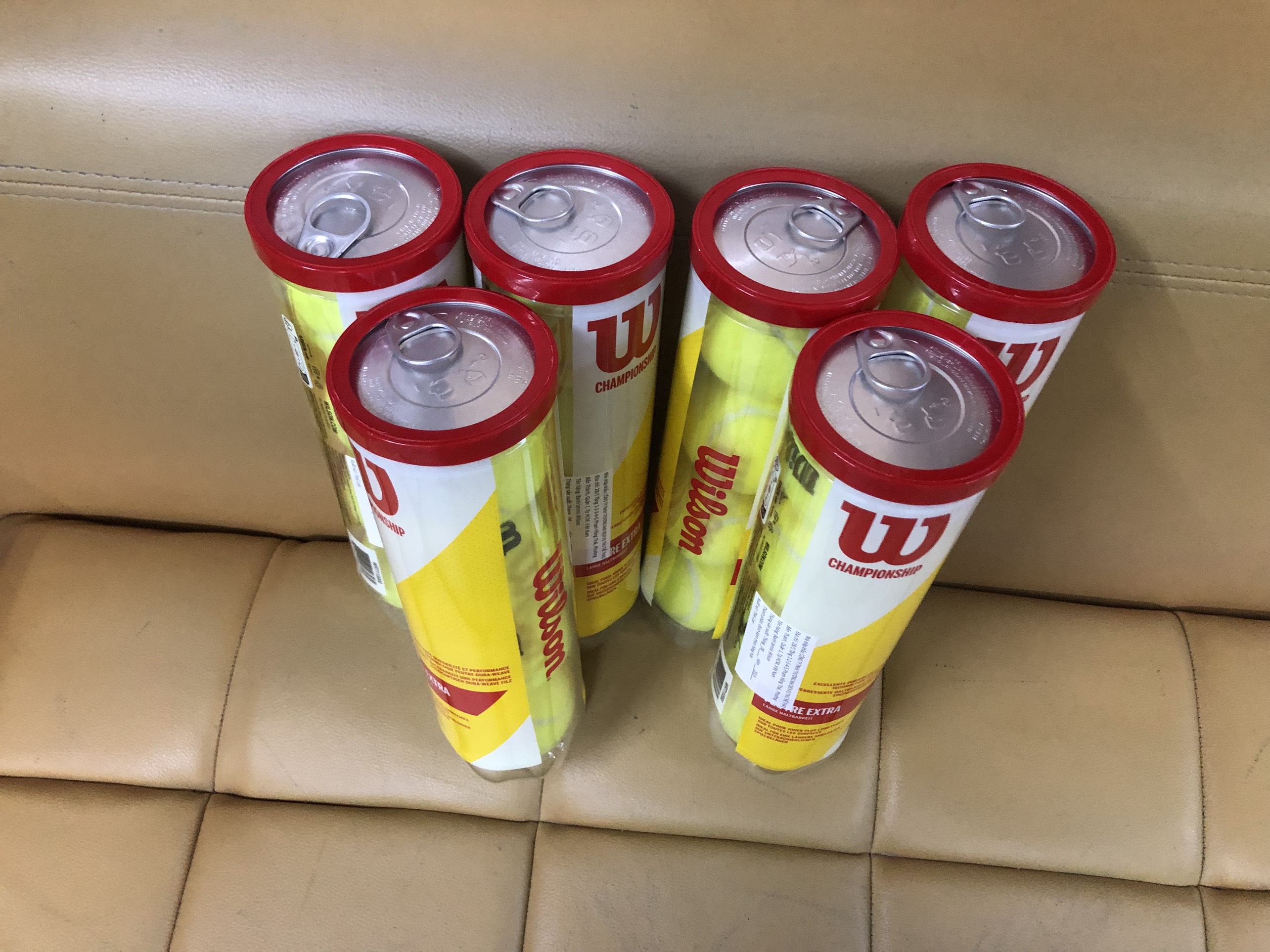 Combo 2 Lon Banh Tennis Wilson Championship (mỗi lon 4 banh)