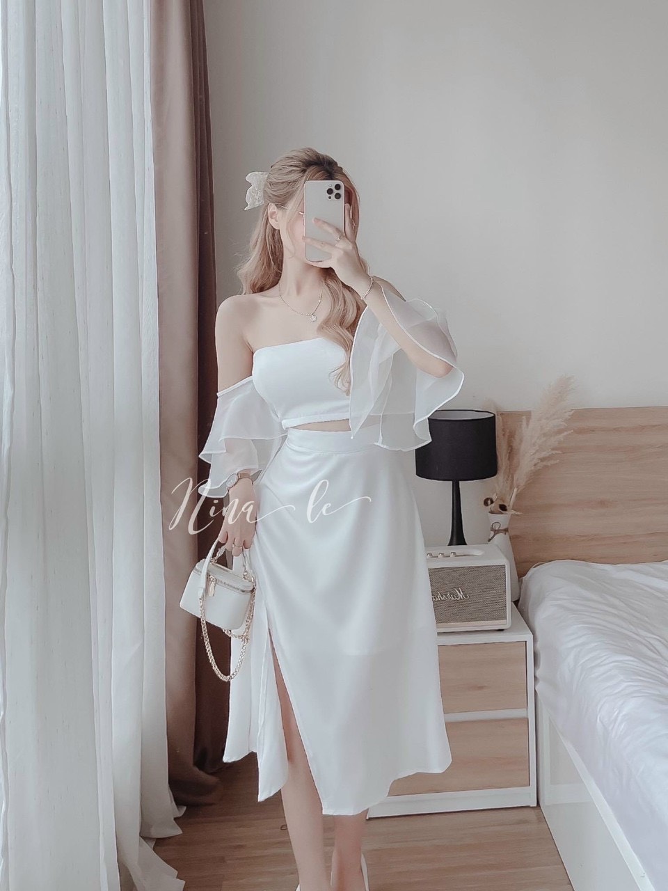 Đầm voan nữ 2 chi tiết cúp ngực rớt vai siêu xinh siêu tôn dáng.