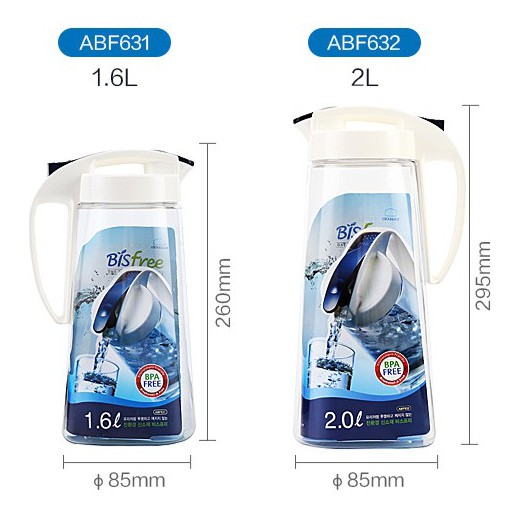 [HCM]Bình đựng nước nhựa Tritan Lock&Lock Bisfree One Touch 16L/2L